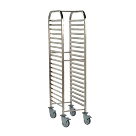 Gastronorm Racking Trolley | Full Size GN Pan Storage | 20 Shelves | Bourgeat P473