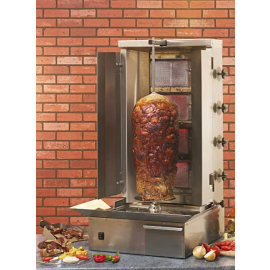 Commercial Gas Kebab Grill | Gyros Grill | LPG Vertical Rotisserie | Roller Grill GR 80G