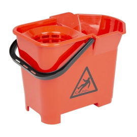 Colour Coded Mop Bucket | Red Cleaning Bucket | Professional Cleaning Equipment | Jantex S222