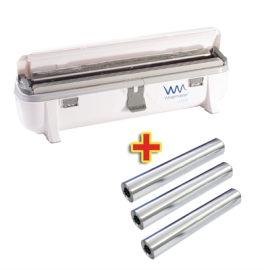Wrapmaster 4500 Dispenser | Commercial Cling Film & Foil Dispenser | Includes 3 x 90m Foil Rolls | Wrapmaster S599