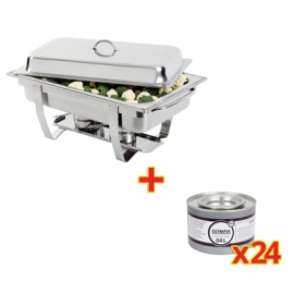 Chafer Set | Chafing Dish Set | With 24 Fuel Tins | Milan S600