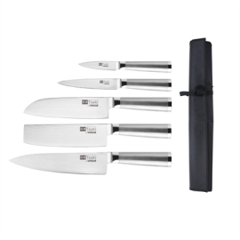 Professional Knife Set | 5 Piece Series 8 Chef's Knives | With Storage Wallet | Tsuki SA459