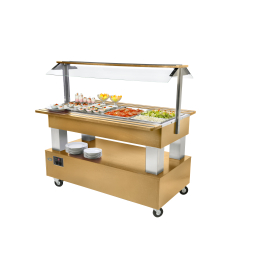 Commercial Heated Salad Bar | Roller Grill Display | 4 GN Pan Capacity | Roller Grill SB40F