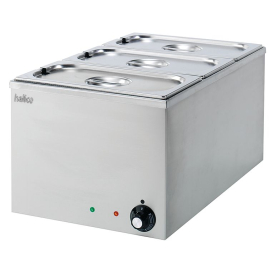 Commercial Bain Marie | 3 x 1/3 GN Wet Heat Food Warmer | Hot Holding Equipment | Hallco MBM3W
