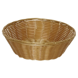 Round Food Basket | Poly Wicker Bread Basket | Serving Display | T363