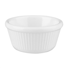Melamine Fluted Ramekins | White Ramekin Dishes | 70mm Diameter | Kristallon T700