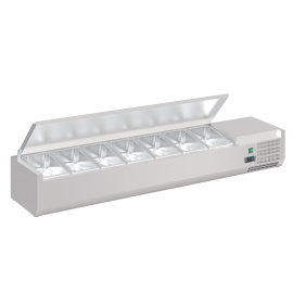 Commercial Refrigerated Countertop Servery | Toppings Unit | 7 x GN1/4 | 1.5m | King TAPA7