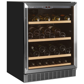 Tefcold TFW160S Wine Cooler Black-SS Glass Door 595mm wide