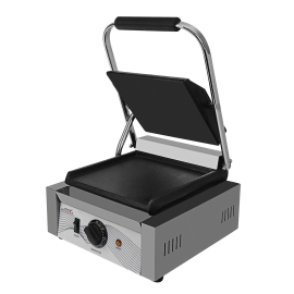 Heavy Duty Single Panini Grill | Commercial Panini Press | Flat Base & Flat Top | Modena TPG7
