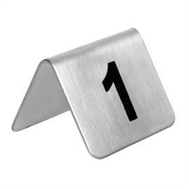Stainless Steel Table Numbers | Restaurant Table Markers | Numbers 1-10 | Olympia U046