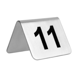 Stainless Steel Table Numbers | Restaurant Table Markers | Numbers 11-20 | U047