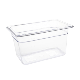 Polycarbonate 1/4 Gastronorm Container | Food Storage Container | 150mm Deep Clear | Vogue U238