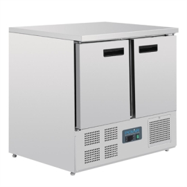 Commercial Double Door Counter Fridge | Undercounter Refrigerator | 240 Litre | Polar U636