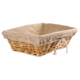 Wicker Rectangular Basket | Storage Container | Natural Woven Design | U746