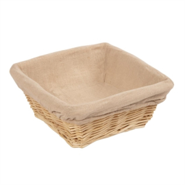 Wicker Square Basket | Bread Basket | Natural Storage Container | U748