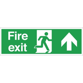 Fire Exit Arrow Up Sign | Emergency Exit Sign | Mandatory Safety Signage | W301