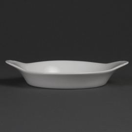 Round Eared Dishes | Whiteware Serving Plate | 192x151mm | Olympia W444