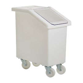 Commercial Mobile Ingredient Bin | Flour Bin | 65Ltr Capacity | White W777