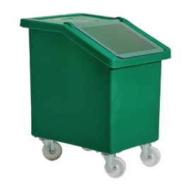 Commercial Ingredient Bin | Food Storage Container | 90L Capacity | Mobile Green | W785
