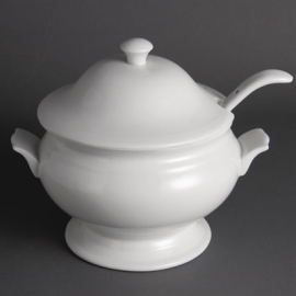 Soup Tureen and Ladle | Commercial Soup Server | 2.5L Capacity | Olympia Y094