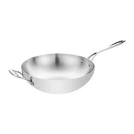 Commercial Tri Wall Wok | Flat Base Wok | 305mm | Vogue Y261