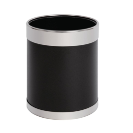 Waste Paper Bin | Office Trash Can | Silver Rim Design | Bolero Y805