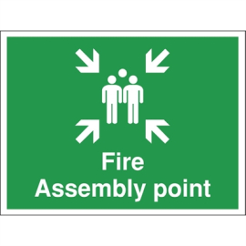 Fire Assembly Point Sign | Emergency Evacuation Sign | Weatherproof Safety Signage | Y921