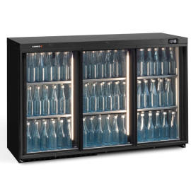 Commercial Bottle Cooler | Triple Sliding Door Chiller | 315L Capacity | Gamko LG3/315SD