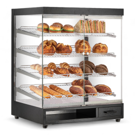 Countertop Ambient Food Display Case | Merchandiser Cabinet | 318L 4-Shelf | Easy ZW-318