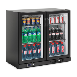 Commercial Double Door Bottle Cooler | Bar Fridge | 218 Bottle Capacity | Infrico ZX2