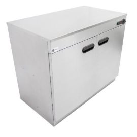 Commercial Double Door Plate Warmer | Heated Cabinet | Catering Plate Storage | Parry 9214