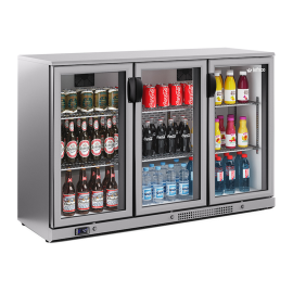 Commercial Triple Door Bottle Cooler | Bar Refrigerator | 324 Bottle Capacity | Infrico ZXS3