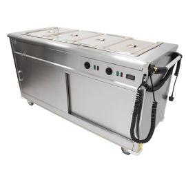 Commercial Mobile Servery | Food Service Trolley | Bain Marie Top | Parry MSB15