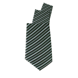 Uniform Works Tie Grey Skinny Stripe A885
