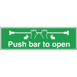 L856 Push Bar To Open Sign