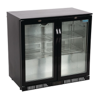 Commercial Back Bar Cooler | Bottle Fridge | 198 Litre Capacity | Hinged Doors | Polar GL012