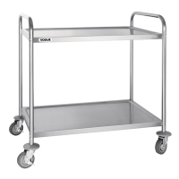 Commercial Clearing Trolley | Stainless Steel Cart | 2 Tier Large | Vogue F998