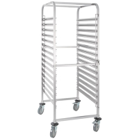 Gastronorm Racking Trolley | Commercial Kitchen Trolley | 15 Level Storage | Vogue GG499