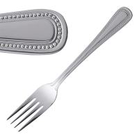 Bead Dessert Fork | Hotel Silverware | 18/0 Stainless Steel Cutlery | Olympia C128