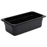 Polycarbonate 1/3 Gastronorm Container | Food Storage Container | 100mm Black | Vogue U463