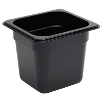 Polycarbonate Gastronorm Container | 1/6 GN Container | 150mm Deep Black | Vogue U471