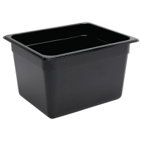 Polycarbonate 1/2 Gastronorm Container | Food Storage Container | 200mm Deep Black | Vogue U461