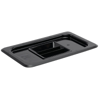 Polycarbonate Gastronorm Lid | 1/4 GN Container Cover | Black Kitchen Storage | Vogue U477