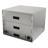 Food Warming Drawer | Bun & Chicken Drawer | 2 Drawer Countertop Unit | Modena FWD2