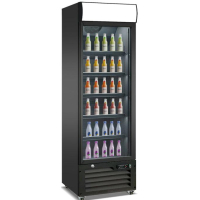 Commercial Upright Drinks Fridge | Glass Door Display Refrigerator | LED Canopy | King KXG600H