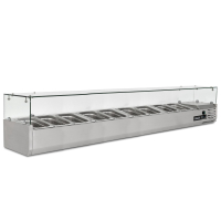 Commercial Gastronorm Prep Counter | 1/3 GN Prep Top | Glass Cover | 2000mm | Blizzard TOP2000CR