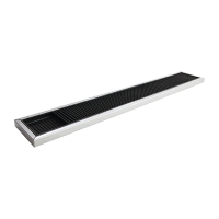 Commercial Rubber Bar Mat | Stainless Steel Frame | 600 x 100mm | Beaumont 3626