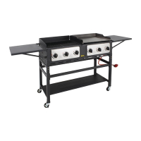 Commercial Combi BBQ Grill and Griddle | 6 Burner Gas Cooking Station | Professional Outdoor Grill | Buffalo CP240