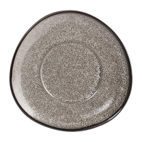 Triangular Cappuccino Saucer | Mineral Grey Stone Saucer | 150mm | Olympia DF182