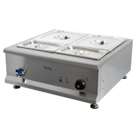 Wet Heat Bain Marie | Food Warmer | 4 GN Pans & Lids | Easy EBM6BW